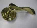 Baldwin Wave Lever With Rose Dummy Set Polished Brass. Fixed Price $21.95.