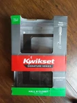 Kwikset Singapore Square Hall & Closet Handle Matte Black Model 97200-899. Fixed Price $21.99.
