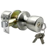 Jo.ko Door Knob With Lock And Keyed, Satin Nickel 1 Piece, Stainless. Fixed Price $14.76.