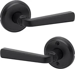 New Kwikset Trafford Interior Door Lever Hall/closet Matte Black 97201-004. Fixed Price $12.00.