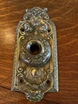 Antique Vintage Nickel Plated Door Bell Escutcheon. Fixed Price $168.99.