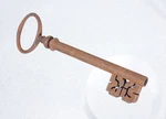 Antique Key 18TH 19TH Century Forged Iron Treasure Chest Safe. Fixed Price $221.33.