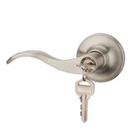 1 Of Henyin Wave Lever Keyed Entry Lock/door Knob Pack, Silver. Fixed Price $29.49.