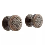 Signature Hardware Eastlake Inca Motif Knob Dummy Set - Oil Rubbed Bronze 248841. Fixed Price $34.95.