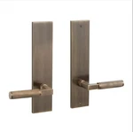Signature Hardware Satcher Brass Dummy Entrance Door Set Lever Handle Left. Fixed Price $109.99.