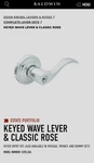 Baldwin 5255 260 Estate Keyed Wave Lever W/ Classic Rose Ee Polished Chrome. Fixed Price $165.00.
