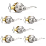 Probrico Privacy Door Levers Interior Handles 6 Pack, Satin Nickel. Fixed Price $75.73.