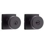 Kwikset Pismo Matte Black Keyed Entry Square Door Knob Featuring Smartkey. Fixed Price $42.53.