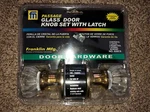 Franklin Passage Glass Door Knob W/ Latch 020CS Sealed 3/8" Backset. Fixed Price $37.99.