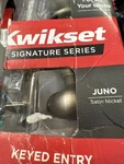 Kwikset 740J15SMTCP Juno Satin Nickel 97402-736 Entry Knob. Fixed Price $9.95.