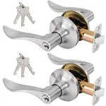 Rafeciee Keyed Entry Door Lever, Handle With Lock Key, Exterior Inter. Fixed Price $64.52.