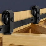 Vevor Bi-folding Sliding Barn Hardware Track Kit 36" For Two 16" Doors. Fixed Price $40.90.