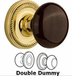 Nostalgic Warehouse - Rope Double Dummy Rose With Brown Porcelain Tf. Fixed Price $89.98.