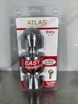 Atlas Home Security Entry 2737 Exterior Door Knob/lock/key Set Satin Chrome New. Fixed Price $19.99.