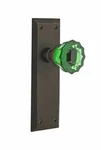 Nostalgic Warehouse 724752 New York Plate Privacy Crystal Emerald Glass Door Kno. Fixed Price $174.13.