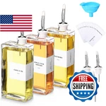 Reallnaive 3 Sets Olive Oil Dispenser Bottles For Kitchen With Nozzles Funnel La. Fixed Price $59.20.