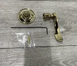 Baldwin HDCURRTRR003 Curve Dummy Door Lever, Round Rose - Polished Brass. Fixed Price $27.99.