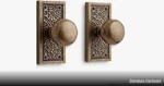 Signature H. Hand Hammered-brass Privacy Interior Door Set- Knob W/spring Assist. Fixed Price $110.00.