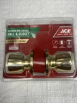 Ace Tulip Hall & Closet Interior Passage Door Knob Polished Brass Non Locking. Fixed Price $13.99.