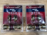 2 Pk Steel Pro Polished Brass Deadbolt And Door Knob Combo BR7B91BD. Fixed Price $34.00.