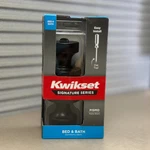 Kwikset Pismo Round Matte Black Bed/bath Door Knob Featuring Microban Antimicrob. Fixed Price $20.99.