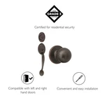 Coventry Brass Door Handle Set With Deadbolt In Oil Rubbed Bronze. Fixed Price $130.77.