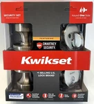 Kwikset Pismo Rose Entry Lever & Single Cylinder Deadbolt Satin Nickel 99910-069. Fixed Price $34.95.