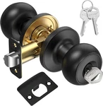 1-PACK, Keyed Entry Alike, Matte Black Round Door Knobs, Ball. Fixed Price $18.98.