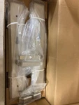 Emtek 1L1M51US15RH Brass Satin Nickel Keyed Entry Multi-point Trim Door Handle. Fixed Price $428.99.
