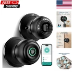 Fingerprint Door Lock 1 Piece Biometric Knob Keyless Thumbprint Matte Black. Fixed Price $69.85.