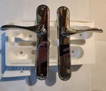 Pella Chrome French Door Handle Inactive Right Hinge, New Box. Fixed Price $180.00.