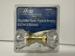Ilco Unican Fluted Crystal Glass 2" Round AG-30 Replacement Door Handle Knob. Fixed Price $20.00.