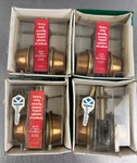 2 Kwikset Polished Brass 885KSP Us 3 Double Cylinder Deadlock Lockset Open Box. Fixed Price $54.99.