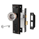 Upgraded Mortise Lock Set For Interior Door Antique Vintage Style Crystal Glass. Fixed Price $45.62.