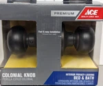 & Bath Door Knob Ace Colonial Oil Rubbed Bronze 3979VB 5366406. Fixed Price $11.99.