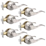 Knobonly 6 Pack Satin Nickel Pasage Door Levers Interior Handles For. Fixed Price $121.13.
