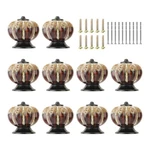 10PCS Pumpkin Knobs, 1.57'' Ceramic Decorative Kitchen For Cabine.... Fixed Price $37.93.