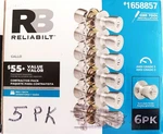New In Box Rb Reliabilt #1658857 Brush Nickle Privacy Bed/bath Door Knob Lock. Fixed Price $21.93.