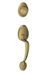 Schlage Barcelona Single Cylinder Keyed Exterior Entry Handleset - Antique Brass. Fixed Price $59.99.