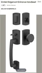 Emtek Ridgemont Entry Handleset 451721BZRNFB. Fixed Price $375.00.