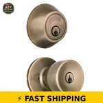 Brinks Antique Brass Doorknob And Deadbolt Combo Pack. Fixed Price $70.99.