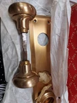 Vintage Yale Mortise Brushed Brass Lock Assembly. Fixed Price $135.00.