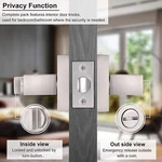 Knobonly 1 Pack Bathroom Door Levers Brushed Nickel Handles. Fixed Price $43.44.