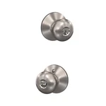 Schlage Plymouth Satin Nickel Entry Door Knob 1-3/4 In.. Fixed Price $38.63.