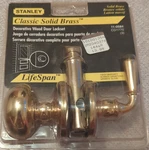 Stanley Classic Polished Brass Knob 11-0584 CD1770 For Wood Interior Doors. Fixed Price $8.00.