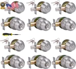 Lanwandeng 6 Sets All Keyed Same Entry Door Knobs With Single Cylinder Deadb.... Fixed Price $135.16.