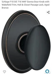 Schlage F10-AND-WKF Andover Passage Door Knob Set Bronze 05. Fixed Price $30.00.