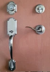 Kwikset Arlington Antique Nickel Front Entry Door Handleset Lock W/ Tustin Lever. Fixed Price $139.99.