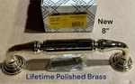 Baldwin 2576-003 Lifetime Polished Bass Finish 8'' Richmond Door Pull Nos. Fixed Price $119.99.