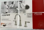 Pfister Courant LF-049-COKK Widespread 2-HANDLE Bathroom Faucet, Brushed Nickel. Fixed Price $49.99.